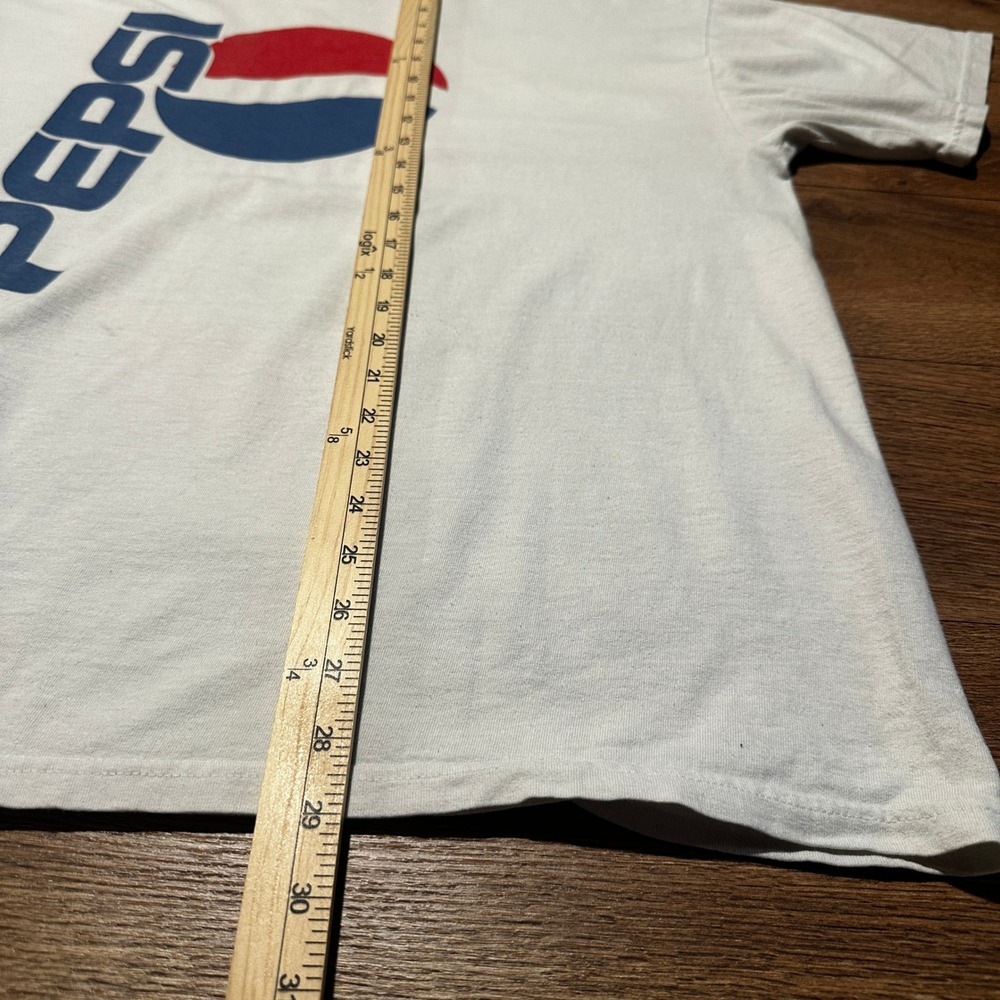 Vintage Jerzees Pepsi White Graphic T-Shirt Men XL - Picture 7 of 7
